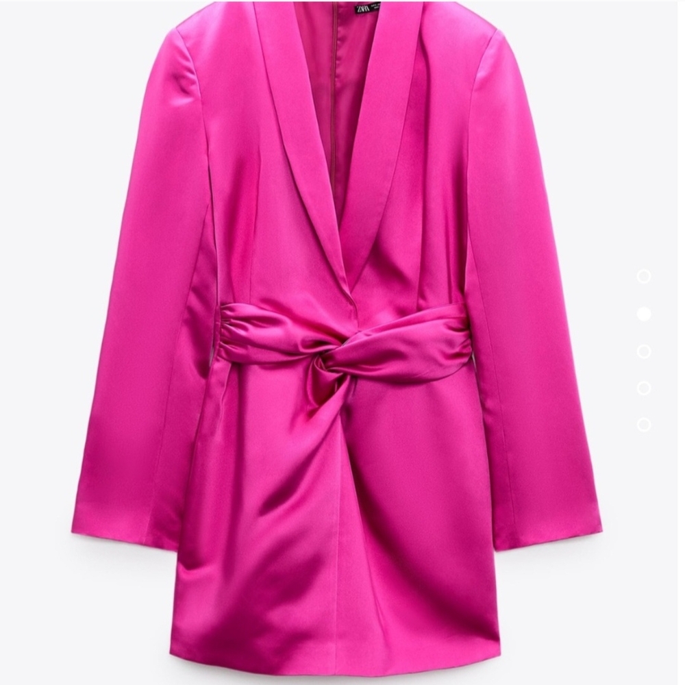 Zara Pink Satin Mini Dress